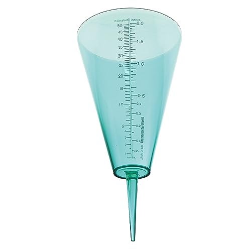 Thermometer World Rain Gauge to Monitor Rainfall Levels with Easy Read Scale The Perfect Outdoor Rain Meter for Your Garden - Image 1
