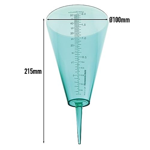Thermometer World Rain Gauge to Monitor Rainfall Levels with Easy Read Scale The Perfect Outdoor Rain Meter for Your Garden - Image 3