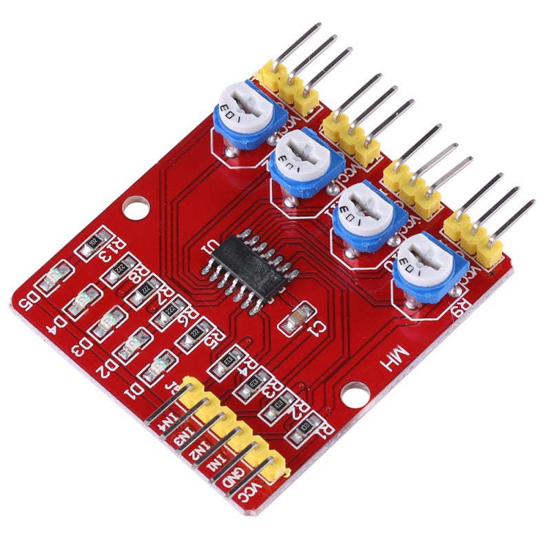 Infrared Tracking Sensor 4-channel Pcb Module - Adjustable Detection Distance Obstacle Detection Sensor for Smart Car Obstacle Avoidance, Robot Obstacle Avoidance and Line Tracking - Image 5