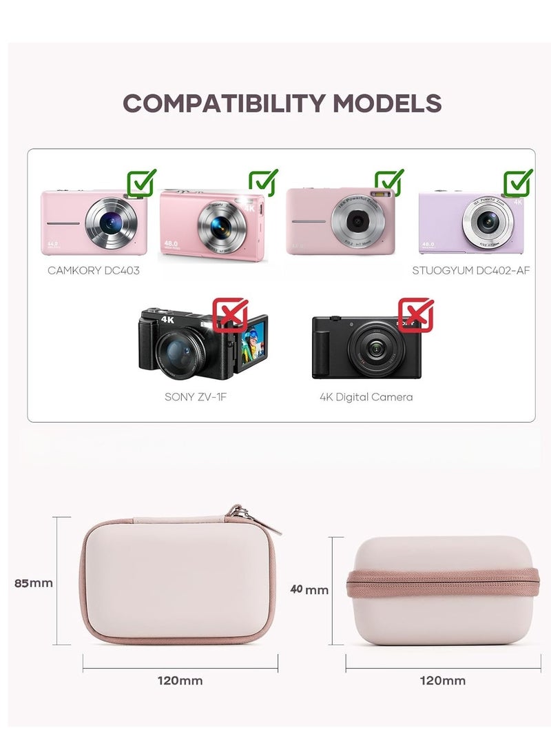 Lecran Digital Camera Case Small Cute Travel Bag with SD Card Storage Compatible with FHD 1080P Cameras for Everyday Use and Outdoor Carry - Image 2