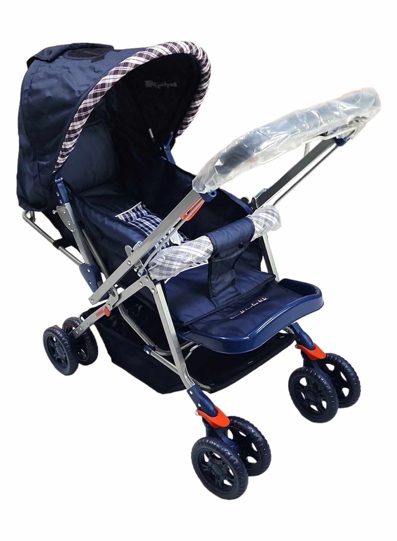 إفريثينج فور كيدز عربية أطفال بعمر 0-3 سنوات بمقبض قابل للعكس ومظلة خفيفة الوزن - Image 2