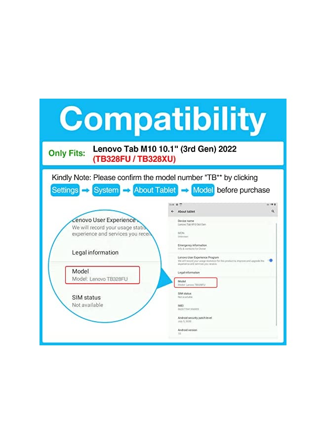Procases [2 Pack] ProCase Screen Protector for Lenovo Tab M10 10.1 Inch TB328FU TB328XU, Tempered Glass Screen Film Guard for Lenovo Tab M10 (3rd Gen) 2022 Release - Image 4