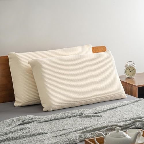 Wakefit Latex Fluffy and Medium Firm Sleeping Pillow | (Off White, King, Set of 2, Latex Foam) 1 Year Warranty - Image 1