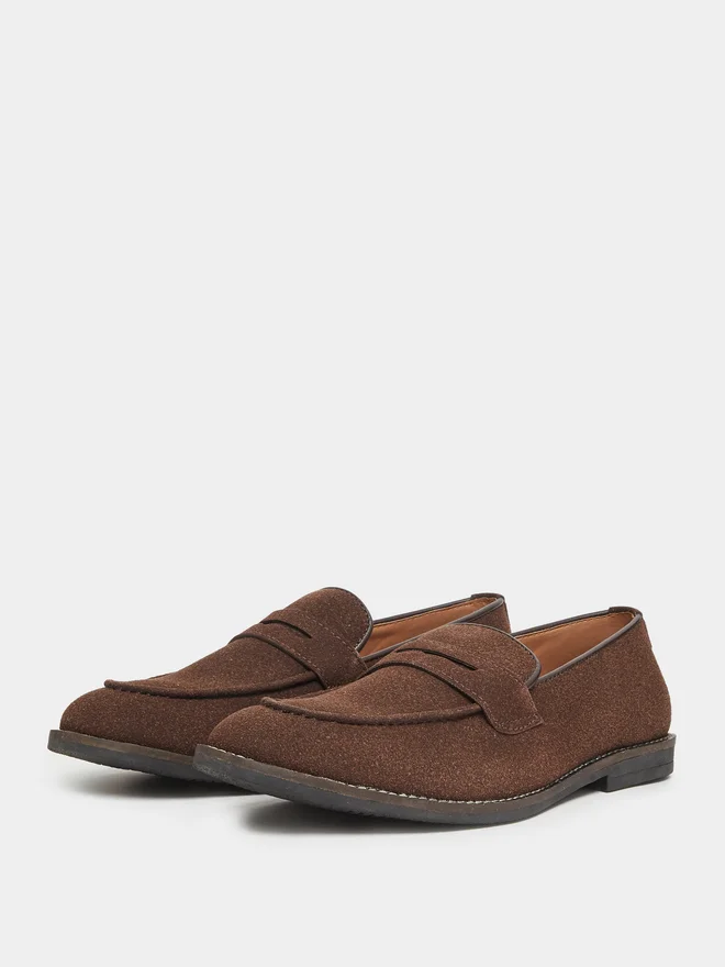 Styli Classic Suede Look Slip-On Loafers