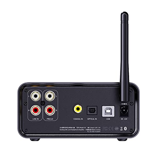 FiiO مضخم سماعات بلوتوث FiiO K7BT DAC HiFi متوازن AK4493S*2، XMOS XU208 PCM384kHz DSD256، مدخلات USB/بصري/محوري/RCA، مخرج 6.35mm/4.4mm (قابس أمريكي) - Image 5