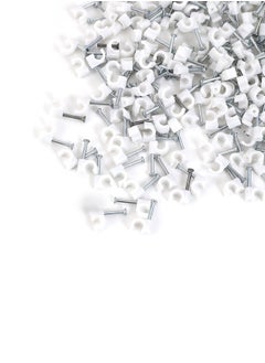 LAWAZIM Cable Clip-100 Piece 16mm- Mess-Free Wire Organizer with Metal Nail for Easy Installation, Heavy-Duty Wall Mount Clips for Ethernet Cable Management Home Office DIY Projects Indoor/Outdoor Use  - Image 2