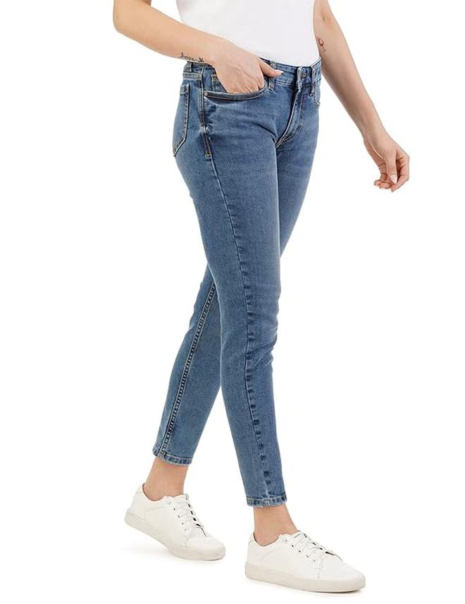 inkd Women's Slim Fit Jeans - Mid-Rise | Cotton Blend | Stretchable | Classic 5 Pocket Styling | Jeans for Women - Image 4