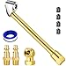 LUMITECO Dual Head Air Chuck Set Heavy Duty Closed Ball Tire Chuck with 14 Male NPT Quick Plug for 2Way Quick Connection No Leakage Tire Air Fill Kit for Tire Inflator Gauge and Air Compressor - Image 2
