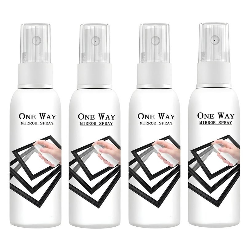 VISIONEX One Way Privacy Spray for Glass Windows,Car Rearview Mirrors SprayNano Coating One Way Mirror Spray, Mirror Effect Spray (4) - Image 1