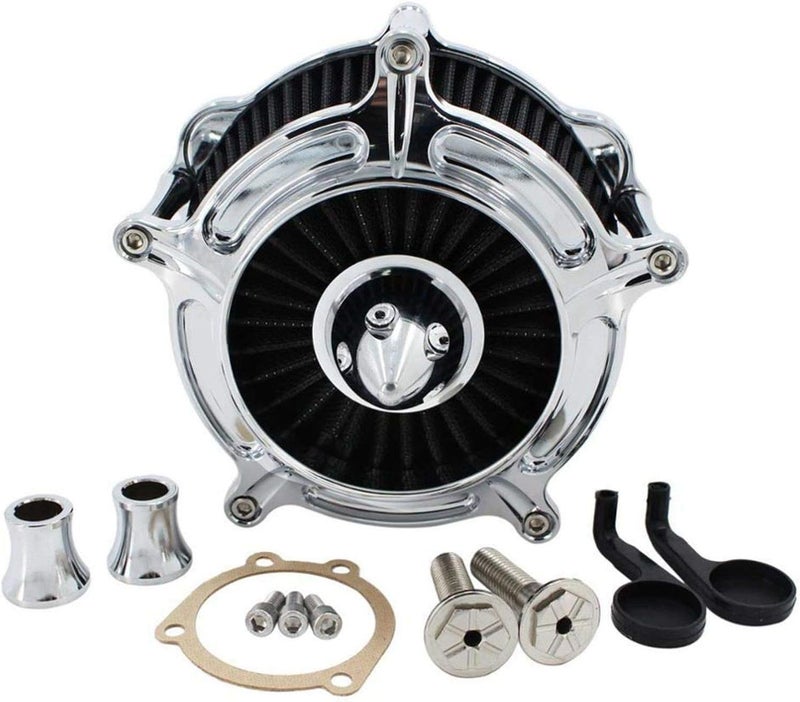Wivplex Black Turbine Spike Air Filter Kit for Harley Motorcycles - Image 1