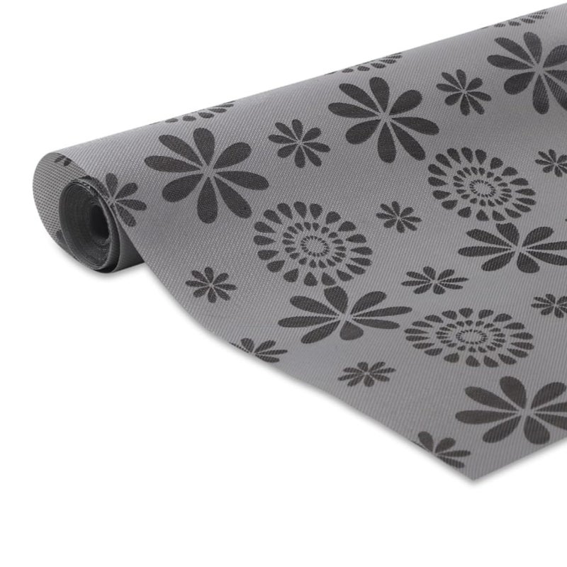 SUBETE Anti-Slip Waterproof Kitchen Drawer Liner | Non-Adhesive Shelf & Cabinet Mats | Anti-Skid Liner for Wardrobe, Cupboard, and Fridge | 45 cm x 300 cm (Floral Grey Pattern) - Image 3