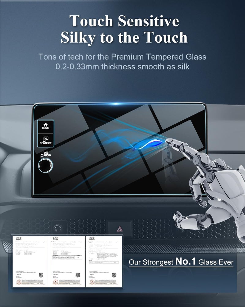 BIBIBO for 2026 Honda CRV Screen Protector 2026 Honda CR-V (LX/EX/Sport Hybrid/EX-L/TrailSport Hybrid/Sport-L Hybrid )9" Touchscreen [Tempered Glass Anti-Scratch Ultra-Clear] Honda CRV Accessories 2026 - Image 5