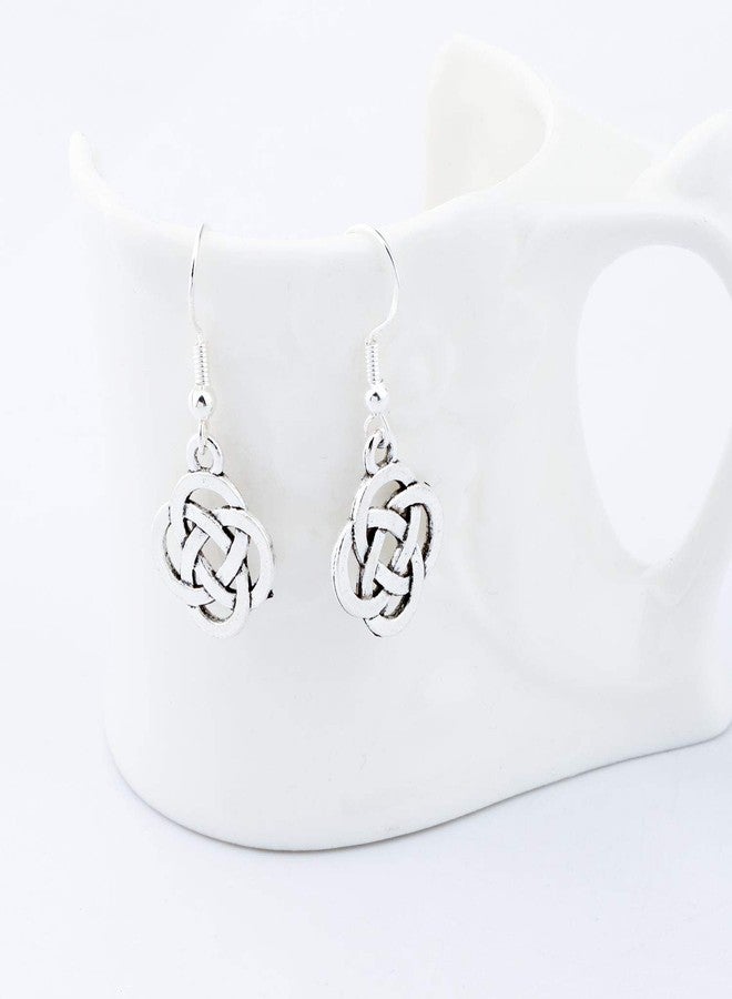 اكتاب أقراط عقدة سلتيك للنساء من AKTAP، مجوهرات متدلية على شكل زهرة تجلب الحظ الأيرلندي (أقراط عقدة سلتيك) - Image 2