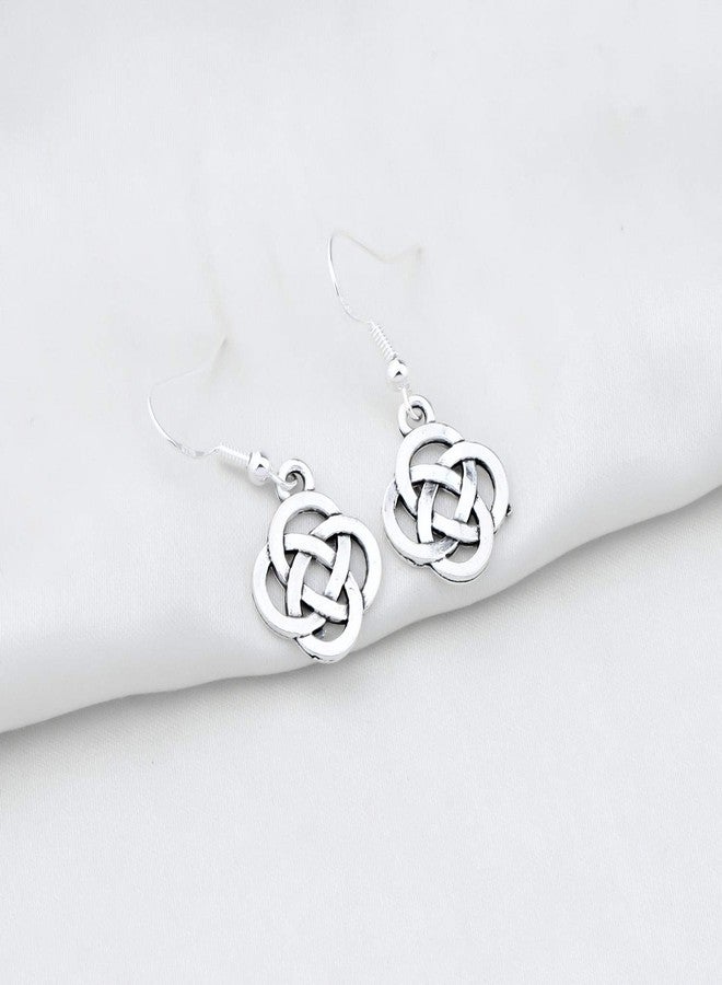 اكتاب أقراط عقدة سلتيك للنساء من AKTAP، مجوهرات متدلية على شكل زهرة تجلب الحظ الأيرلندي (أقراط عقدة سلتيك) - Image 4