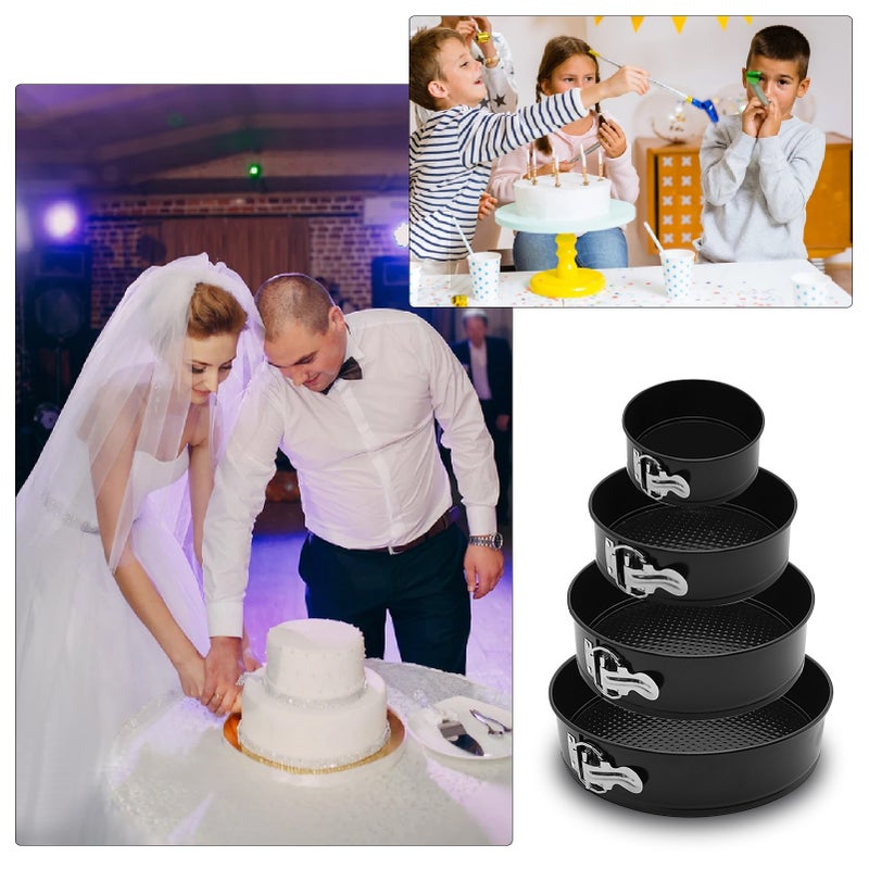 Cake Pan Cake Baking Pan Set Nonstick Round Cake Pans Springform Cake Pan 4pcs 4inch 7inch 9inch 10inch - Image 4