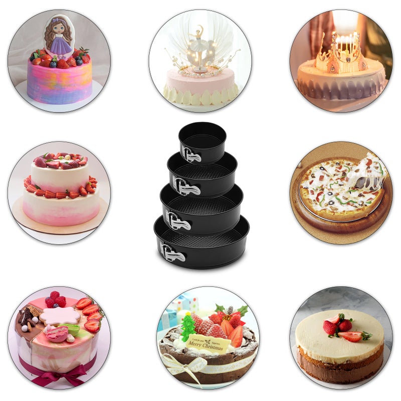 Cake Pan Cake Baking Pan Set Nonstick Round Cake Pans Springform Cake Pan 4pcs 4inch 7inch 9inch 10inch - Image 3