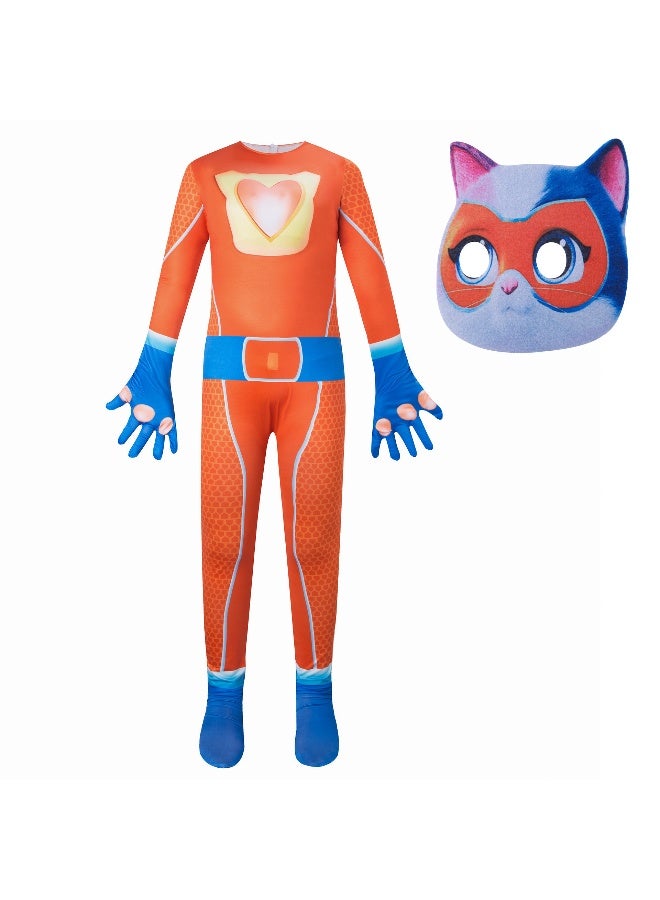 SuperKitties - Super Cat Bodycon Dress for Halloween Costume, Stage Performance Attire - Image 3