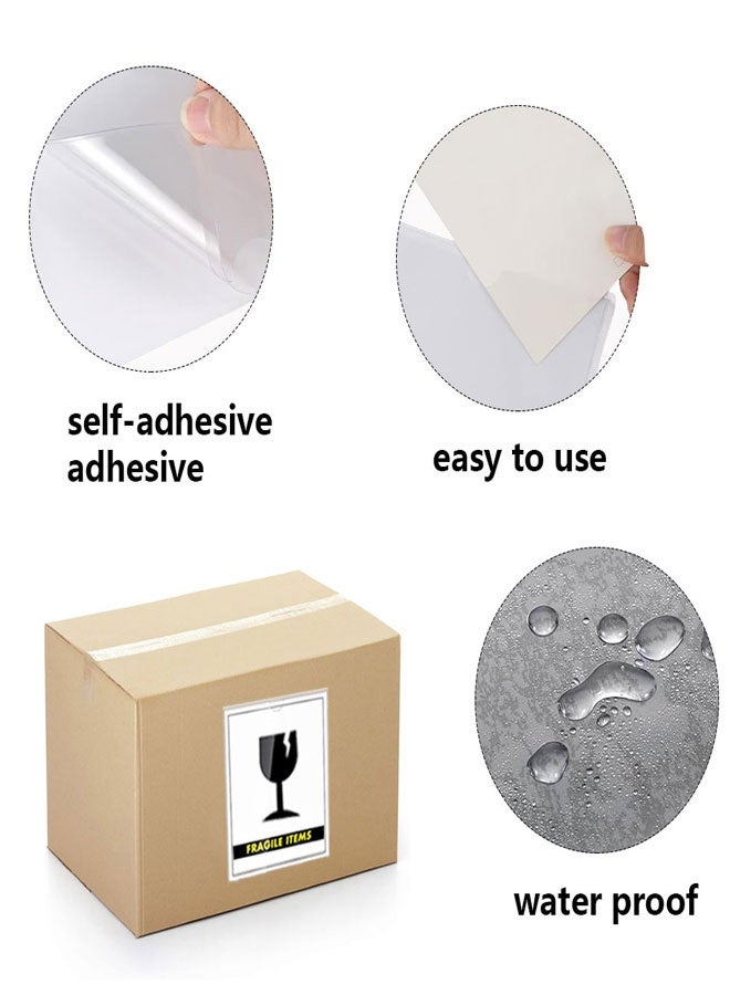 HAWAWA 10 PCS Self Adhesive Index Card Pockets with Top Open, Clear Plastic Label Holder for Cards of Note, Library and Business, Adhesive Label Pockets & Card Holder A4 21×29.7cm (Index Card not Included) - Image 3