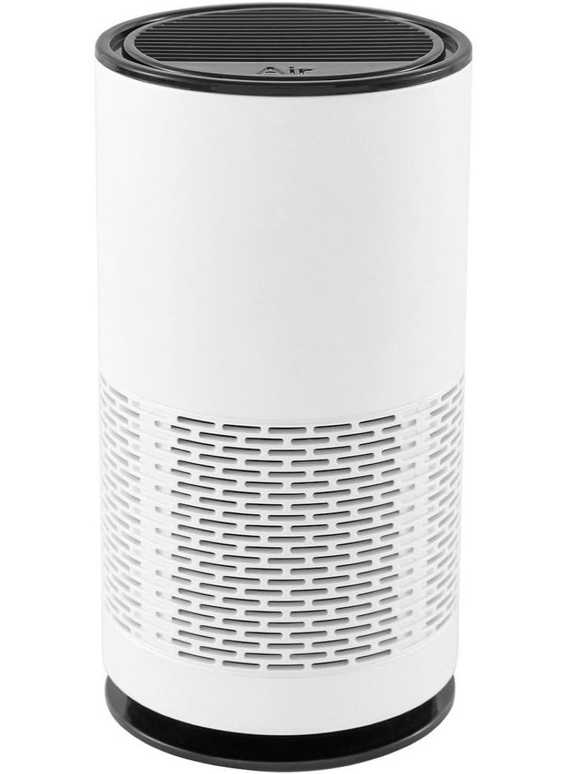 Mini Car Air Purifier with True Filter, Portable Air Cleaner for Car & Office, Eliminates Smoke, Dust, Pollen, White - Image 3