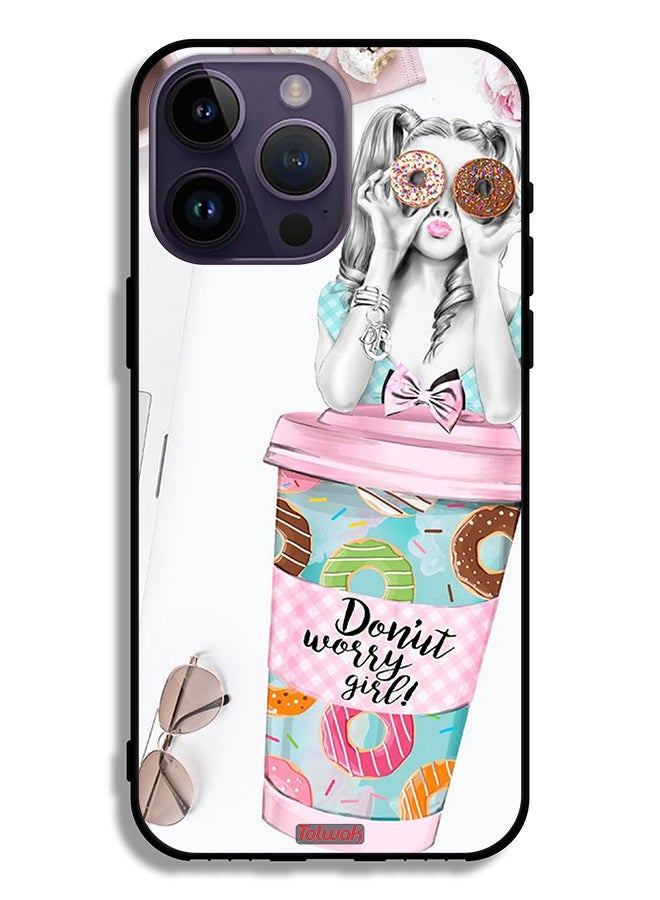 Tolwak Apple iPhone 14 Pro Max Protective Case Donut Worry Girl - Image 2