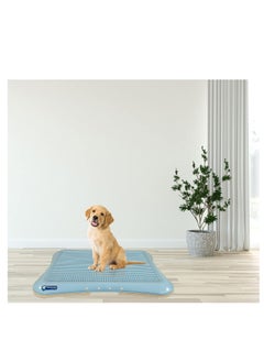 NNC PETS Dog Toilet for Training, Small breed dog potty Toilet with tray, Dog litter tray, for hygiene, Keep paws and floor clean, Portable, Easy To Clean, Durable, Blue Color, Small Size 64 Cm L  - Image 4