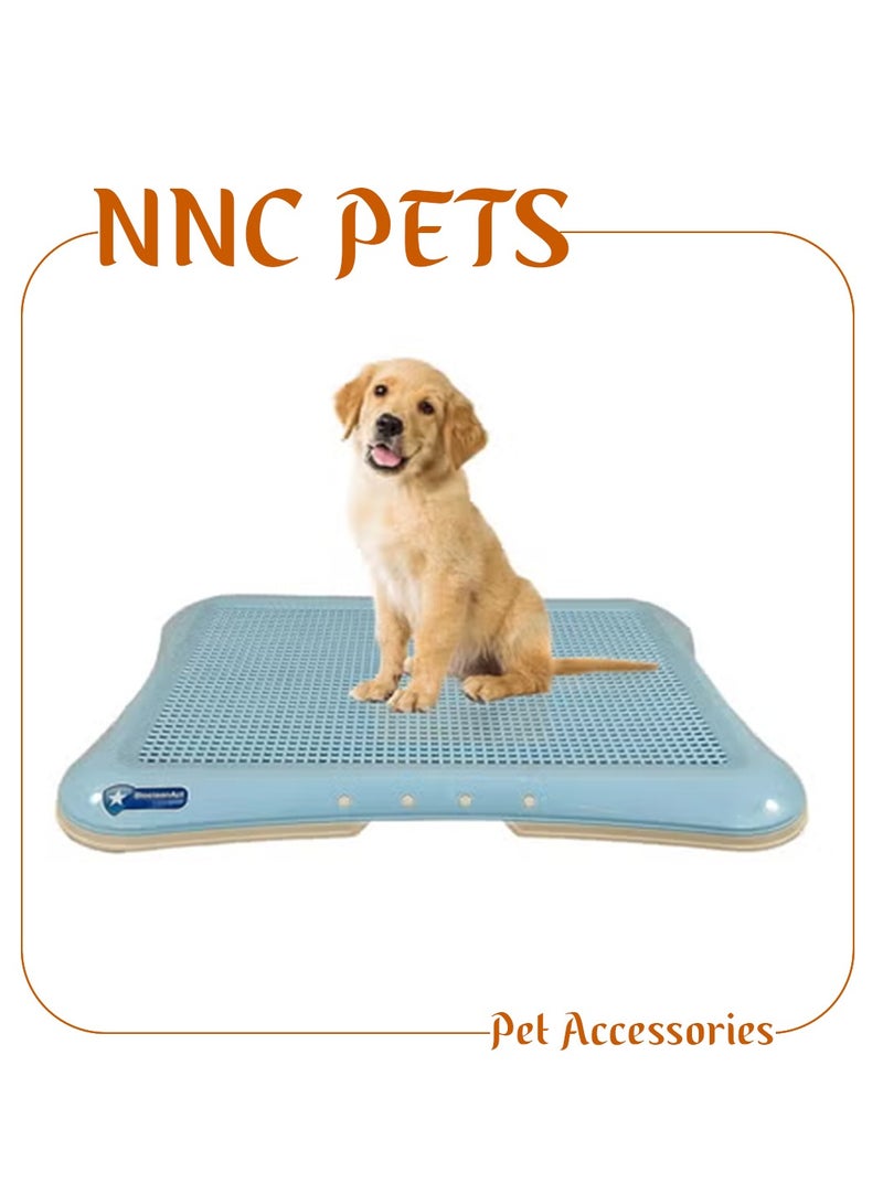 NNC PETS Dog Toilet for Training, Small breed dog potty Toilet with tray, Dog litter tray, for hygiene, Keep paws and floor clean, Portable, Easy To Clean, Durable, Blue Color, Small Size 64 Cm L - Image 1
