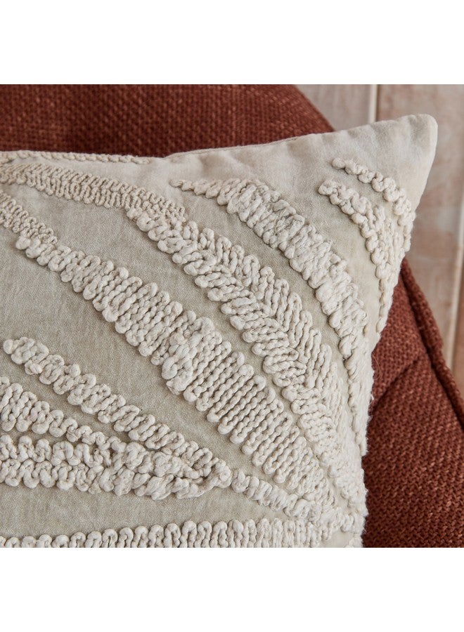 Home Box Taste of Grace Stonsh Leaf Embellished Filled Cushion 45 x 45 cm  - Image 2