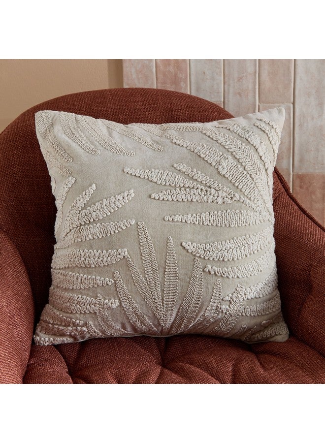 Home Box Taste of Grace Stonsh Leaf Embellished Filled Cushion 45 x 45 cm  - Image 1