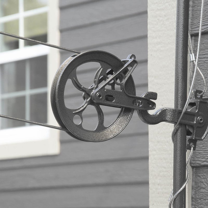 Strata Ben-Mor Strata Outdoor Clothesline Pulley - 5.5'' Heavy Duty Metal  Rustproof Silver Pulley for Clothes Line Outdoors  Outdoor Laundry Line Pulley for Clothes  Coats  Blankets  & More - Image 5