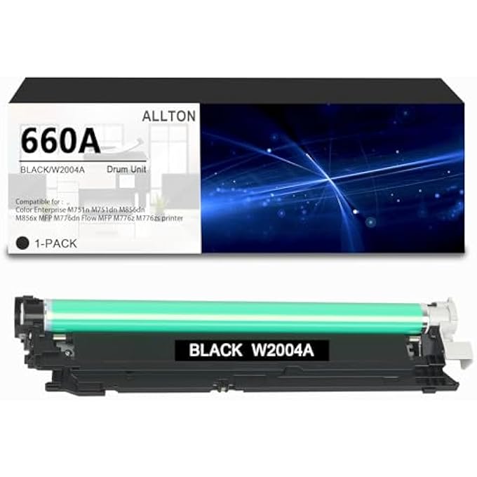 660A DRUM UNIT BLACK W2004A IMAGING UNIT REPLACEMENT FOR COLOR ENTERPRISE M751N M751DN M856DN M856X MFP M776DN FLOW MFP M776Z M776ZS PRINTER(1-PACK) - Image 1