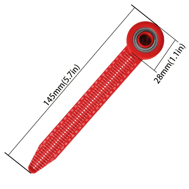 Red Precision 360 Degree Circle Marker Scribe Gauge Portable Carpenter Tool - Image 4