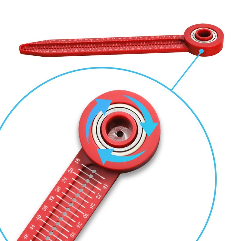Red Precision 360 Degree Circle Marker Scribe Gauge Portable Carpenter Tool - Image 3