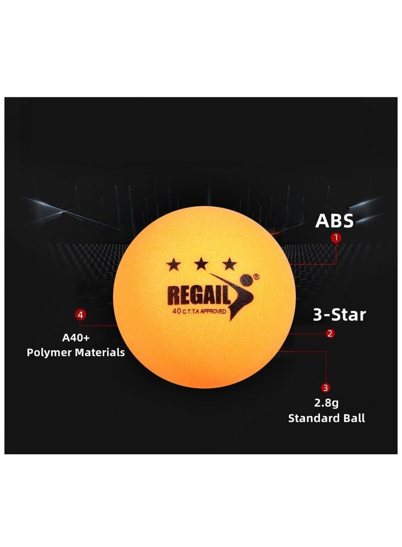 ريجيل هذه علبة تحتوي على 60 كرة تنس طاولة قياسية من نوع REGAIL، بقطر 40 مم، مصممة للتدريب اليومي ولتلبية احتياجات التدريب الاحترافي والاستخدام المكثف. - Image 2