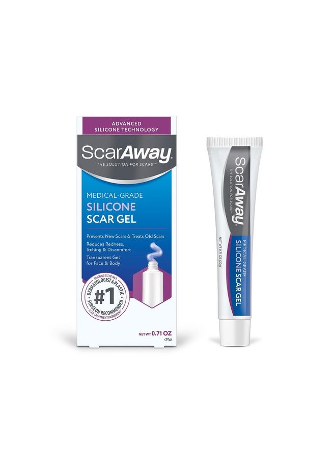 scaraway - Silicone Scar Gel, Helps Improve Size, Color & Texture Of Hypertrophic & Keloid Scars From Injury, Burns & Surgery, Water Resistant, 20G (0.71 Oz) - Image 1