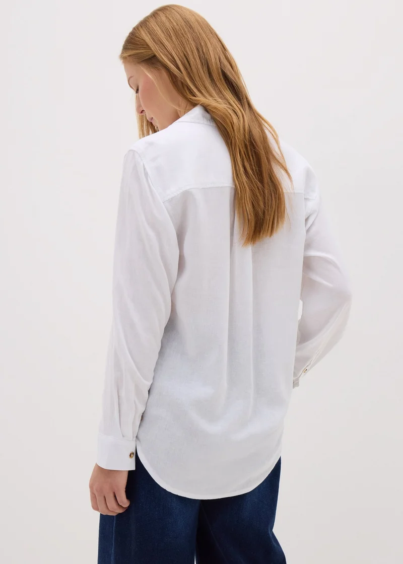 Matalan White Linen Blend Shirt