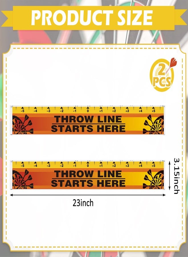 Lewtemi 2 Pcs Dart Board Throw Line Floor Sticker PVC Toe Line Marker for Dart Players Game Accessories, 23 x 3.15 Inch - Image 2