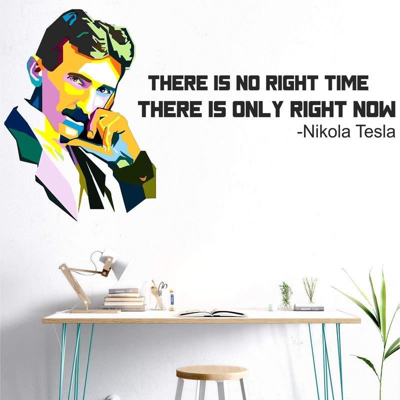 StickMe 'Nikola Tesla - Office - Motivational - Inspirational - Quotes - Creative - Colorful Wall Sticker' -SM780 - Image 2