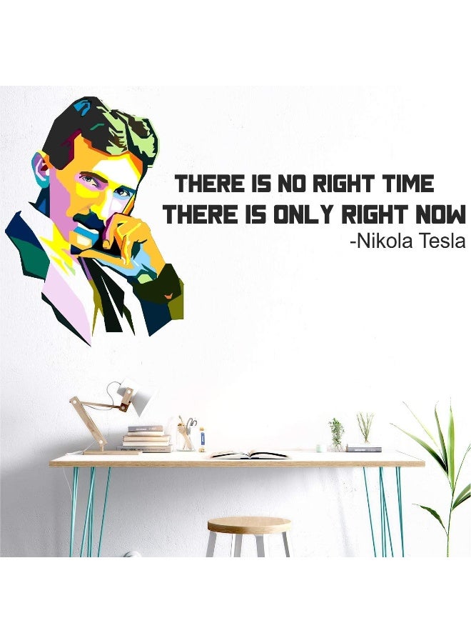 StickMe 'Nikola Tesla - Office - Motivational - Inspirational - Quotes - Creative - Colorful Wall Sticker' -SM780 - Image 1