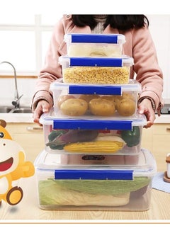 Reko Food Storage Containers, 24,14,7 Liter Stackable Kitchen Organizer Boxes, BPA Free & Microwave Freezer  - Image 3