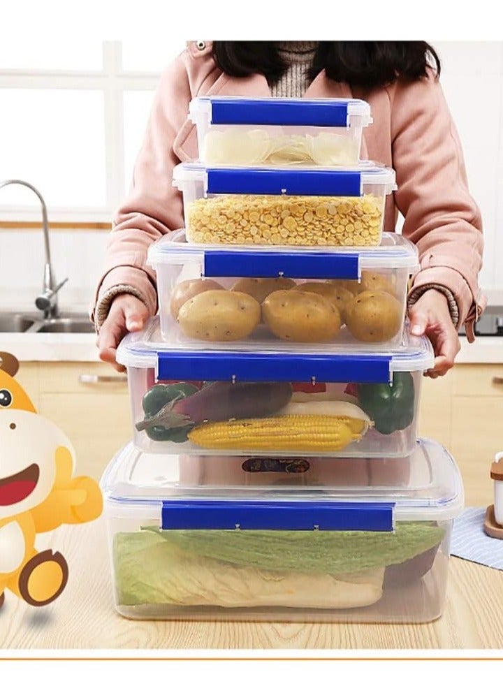 Reko Food Storage Containers, 24,14,7 Liter Stackable Kitchen Organizer Boxes, BPA Free & Microwave Freezer - Image 3