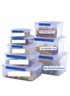 Reko Food Storage Containers, 24,14,7 Liter Stackable Kitchen Organizer Boxes, BPA Free & Microwave Freezer  - Image 4