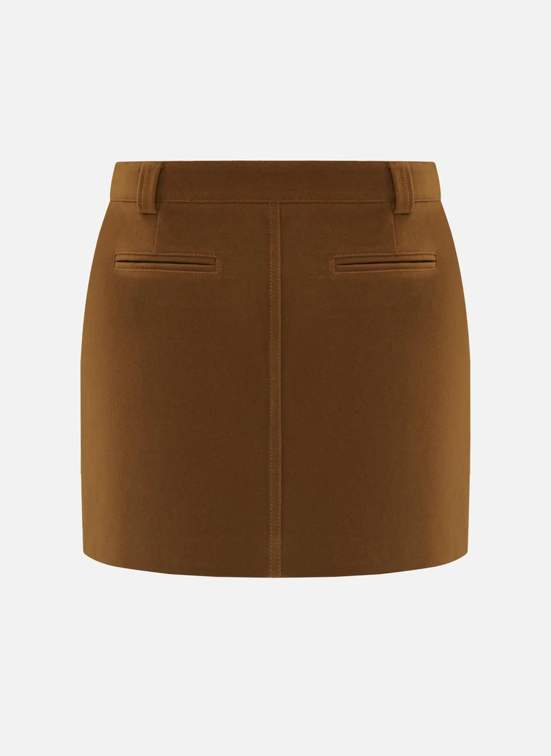 Lichi  Straight eco-suede mini skirt for Women | Best Price UAE