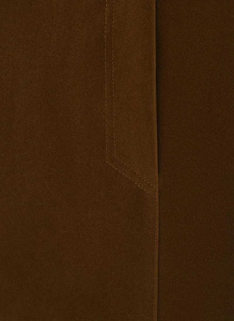 Lichi  Straight eco-suede mini skirt for Women | Best Price UAE