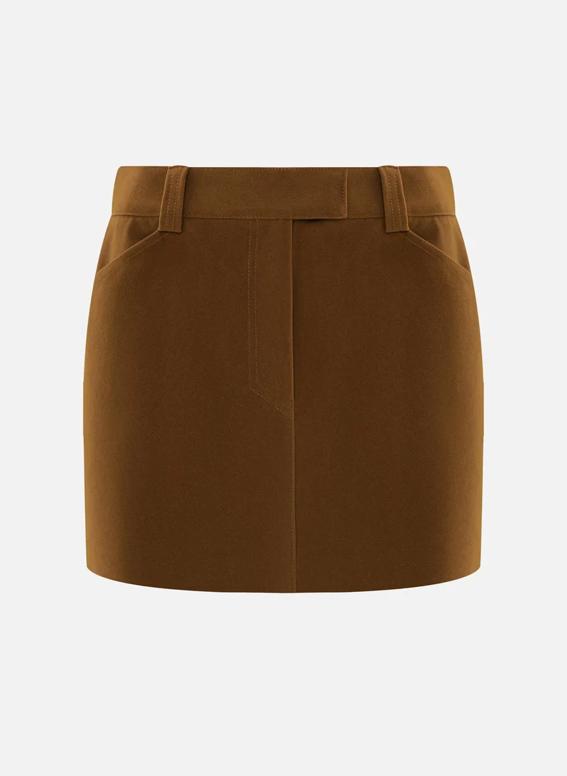 Lichi Straight eco-suede mini skirt