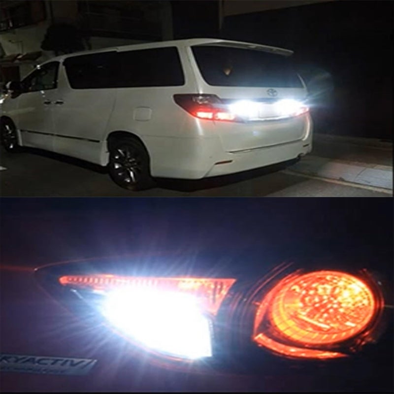 Alla Lighting 7443 7440 LED Back-Up Reverse Light Bulbs, 2400Lm, 6000K Xenon White (Set of 2) - Image 3