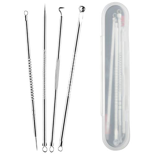 Beauté Secrets Basics Blackhead Acne Removal Needle Kit 4 Pcs Cleaning Tool Blemish Pimple Comedone for Women and Men - Image 1