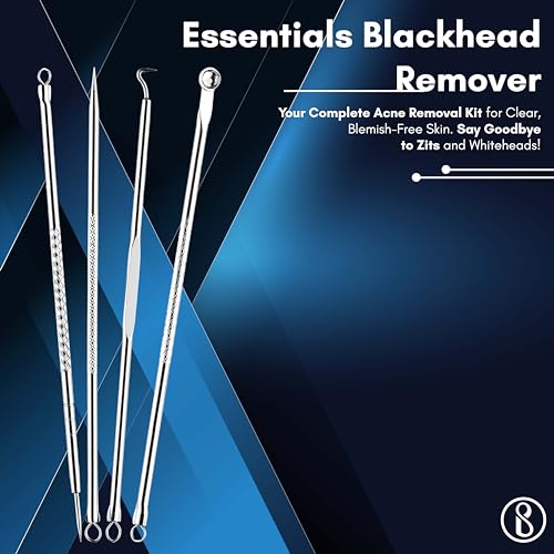 Beauté Secrets Basics Blackhead Acne Removal Needle Kit 4 Pcs Cleaning Tool Blemish Pimple Comedone for Women and Men - Image 2