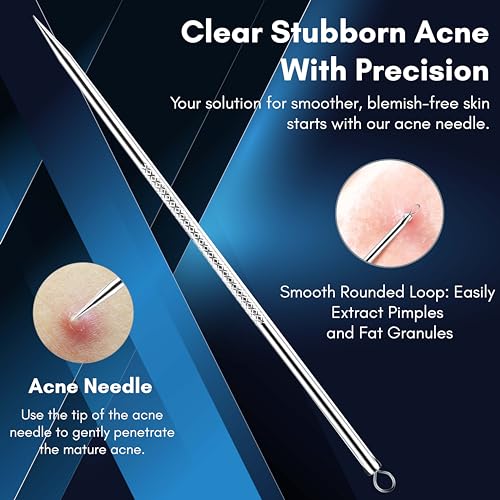 Beauté Secrets Basics Blackhead Acne Removal Needle Kit 4 Pcs Cleaning Tool Blemish Pimple Comedone for Women and Men - Image 4
