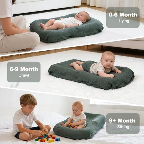 Meindoovm Infant Support Cushion - Snuggle Cozy Me Infant Support Cushion for Newborns | Breathable & Soft, Portable Awake-Time Pad, Essential Baby Gift (Lounger Cover Included) - Image 3