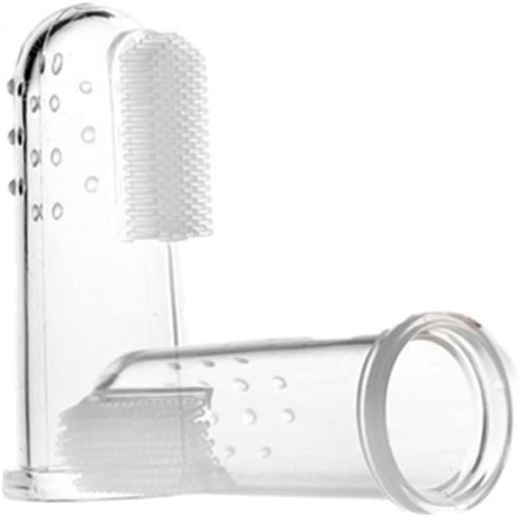 2Pcs Transparent Finger Toothbrush For Baby Toddler Newborn Oral Cleaning And Gum Care - Image 1